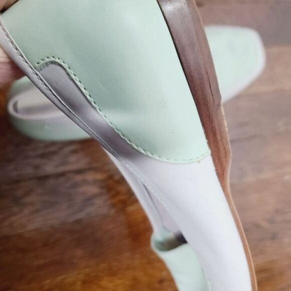 Enzo Angiolini Pastel Green Leather Liberty Loafers 8 M - Picture 12 of 15